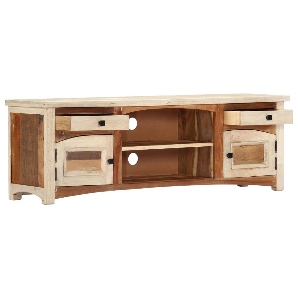 Meuble TV en Bois de Récupération Massif - 120 cm-Mon Meuble TV-2