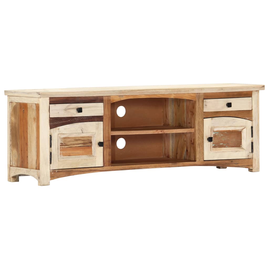 Meuble TV en Bois de Récupération Massif - 120 cm-Mon Meuble TV-9