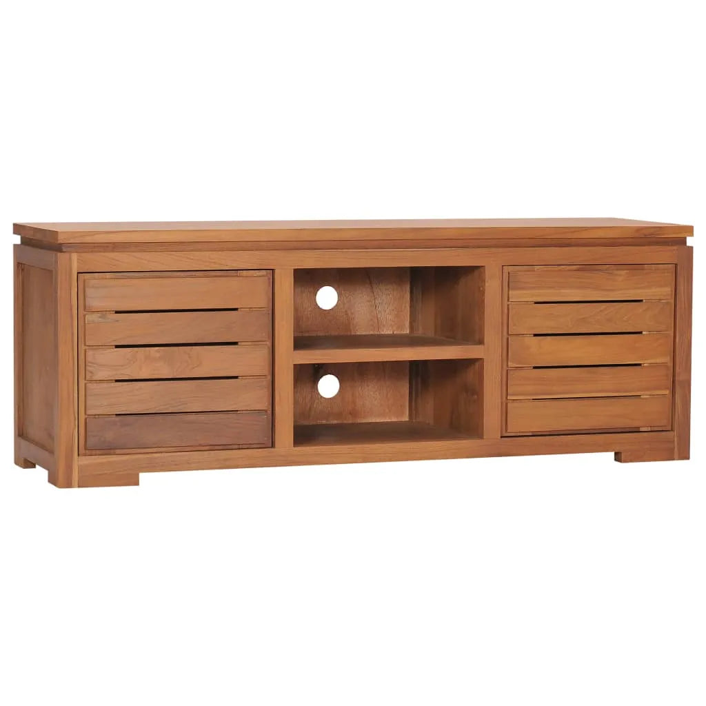 Meuble TV en Bois de Teck - 110 cm-Mon Meuble TV-1