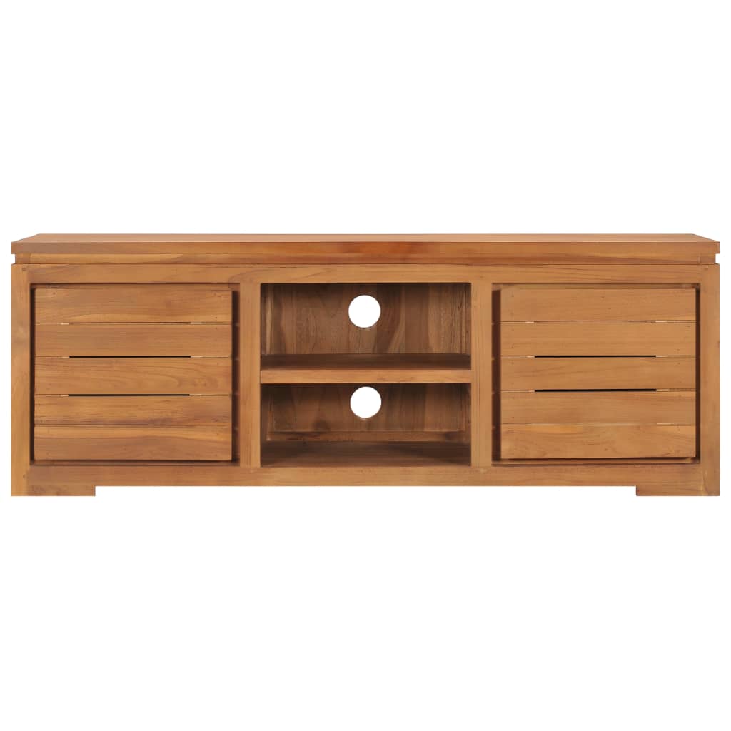Meuble TV en Bois de Teck - 110 cm-Mon Meuble TV-2