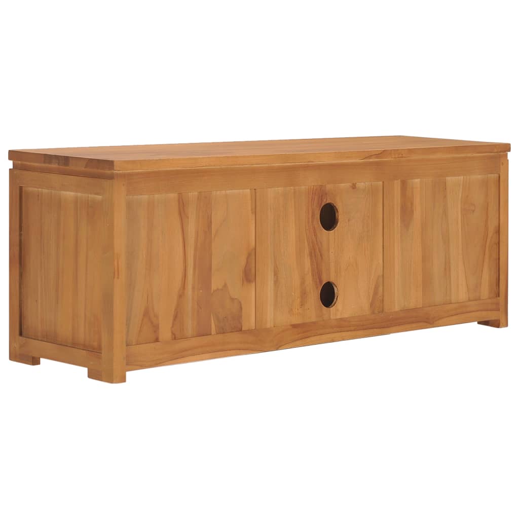 Meuble TV en Bois de Teck - 110 cm-Mon Meuble TV-4