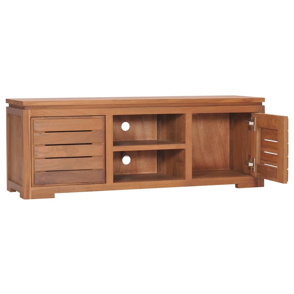 Meuble TV en Bois de Teck - 110 cm-Mon Meuble TV-5