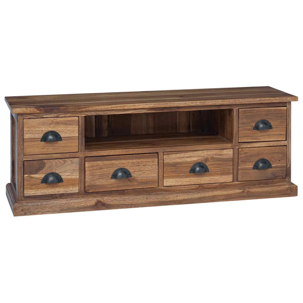 Meuble TV en Bois de Teck Massif - 110 cm-Mon Meuble TV-1
