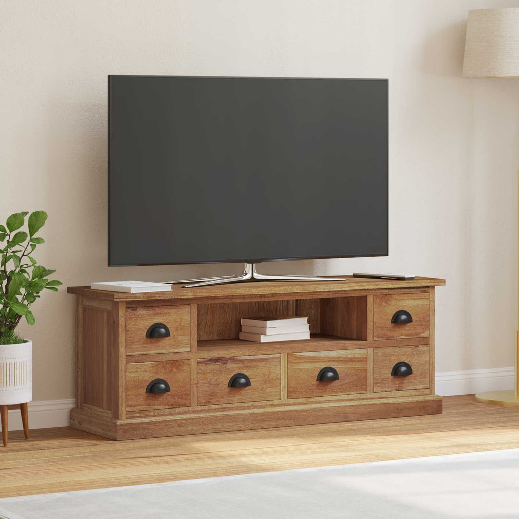 Meuble TV en Bois de Teck Massif - 110 cm-Mon Meuble TV-2