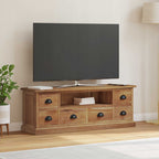 Meuble TV en Bois de Teck Massif - 110 cm-Mon Meuble TV-2