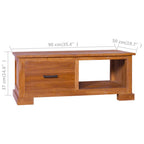 Meuble TV en Bois de Teck Massif - 90 cm-Mon Meuble TV-8