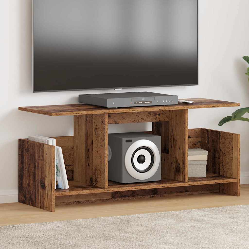 Meuble TV en Bois Design Gris Sonoma - 50 cm-Mon Meuble TV-Bois ancien-102 x 35 x 45 cm-1-25