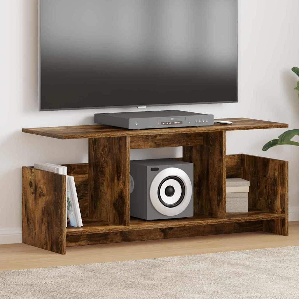 Meuble TV en Bois Design Gris Sonoma - 50 cm-Mon Meuble TV-Chêne fumé-102 x 35 x 45 cm-1-24