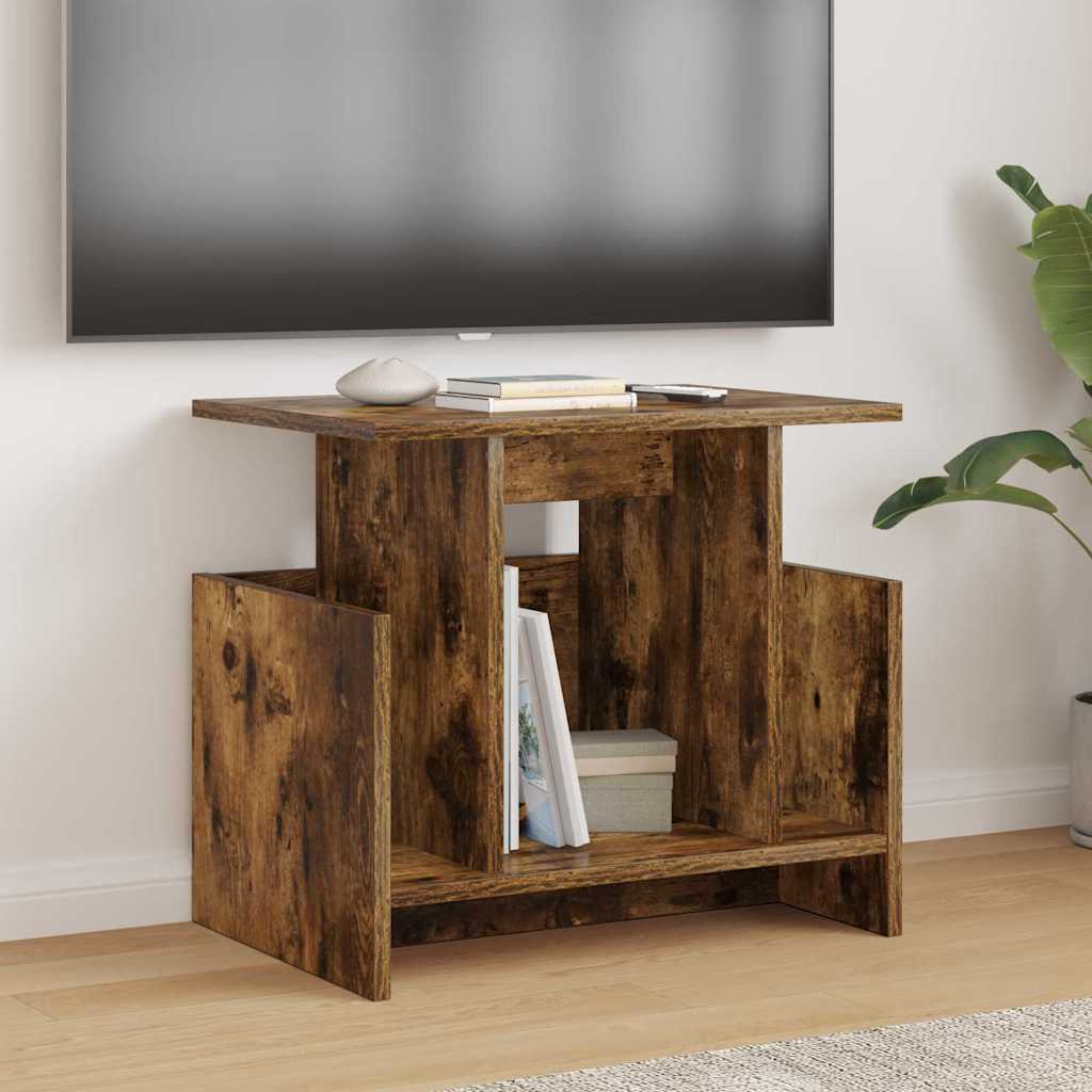 Meuble TV en Bois Design Gris Sonoma - 50 cm-Mon Meuble TV-Chêne fumé-50 x 35 x 45 cm-2-17