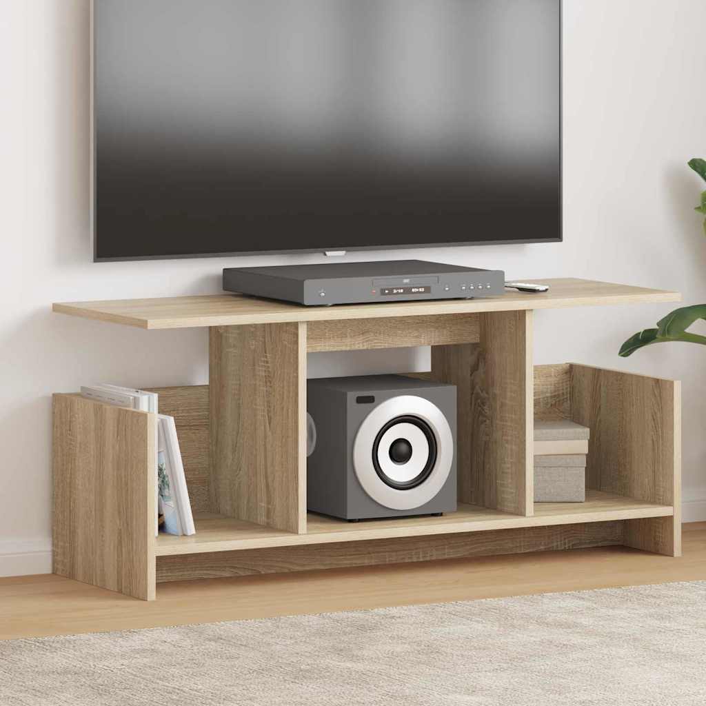 Meuble TV en Bois Design Gris Sonoma - 50 cm-Mon Meuble TV-Chêne sonoma-102 x 35 x 45 cm-1-22