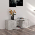 Meuble TV en Bois d'Ingénierie Effet Béton - 88,5 cm-Mon Meuble TV-1