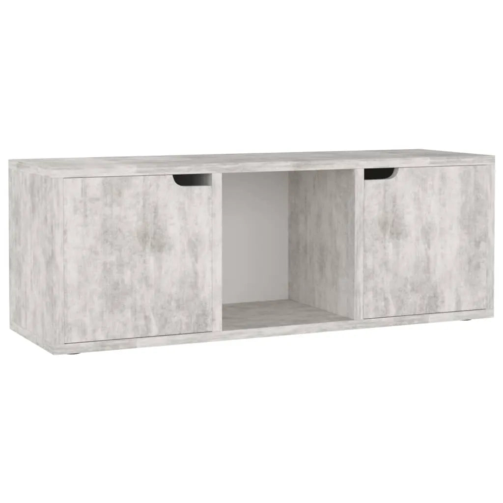 Meuble TV en Bois d'Ingénierie Effet Béton - 88,5 cm-Mon Meuble TV-2
