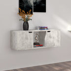 Meuble TV en Bois d'Ingénierie Effet Béton - 88,5 cm-Mon Meuble TV-3