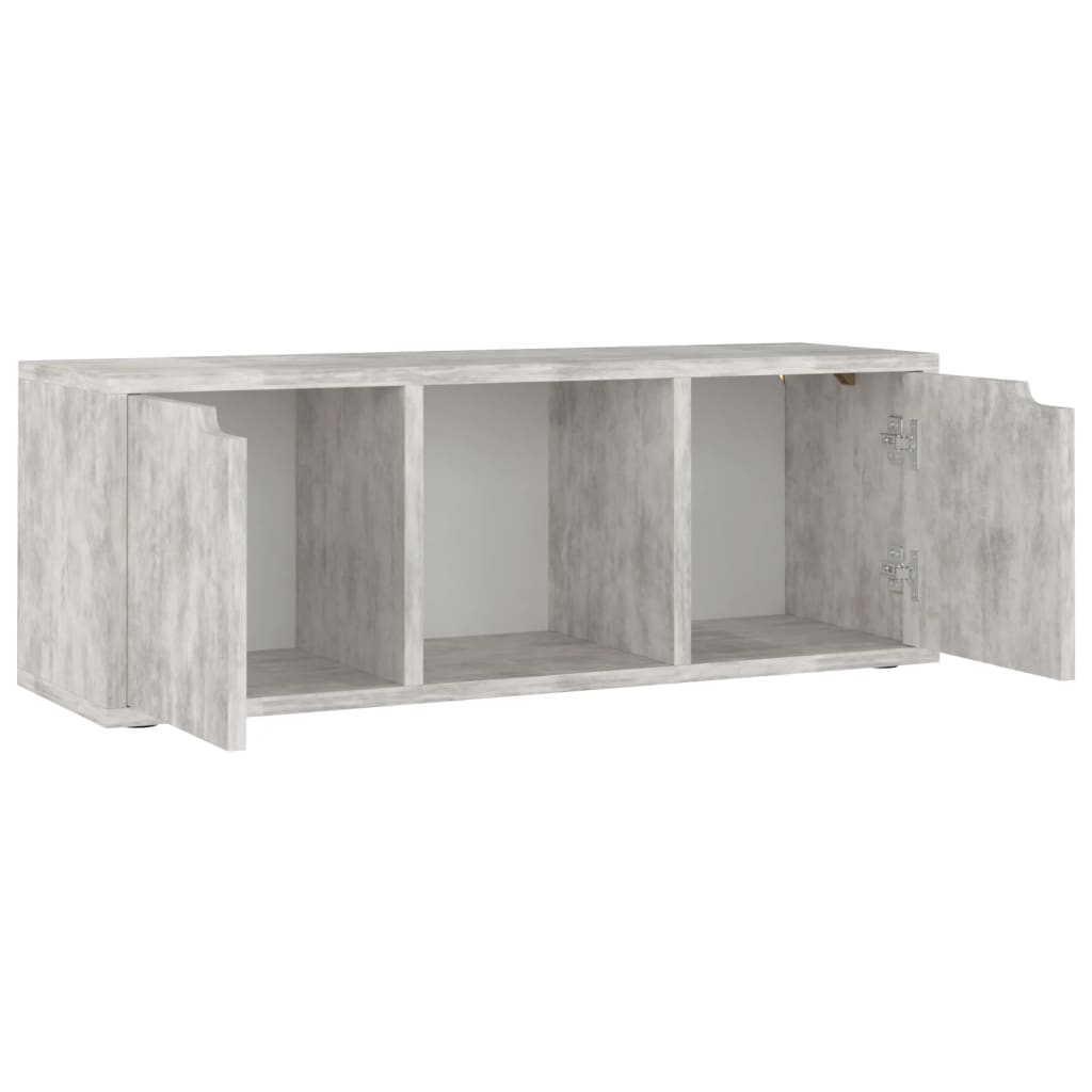 Meuble TV en Bois d'Ingénierie Effet Béton - 88,5 cm-Mon Meuble TV-6