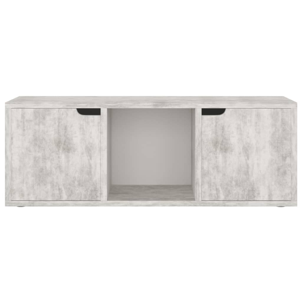 Meuble TV en Bois d'Ingénierie Effet Béton - 88,5 cm-Mon Meuble TV-7
