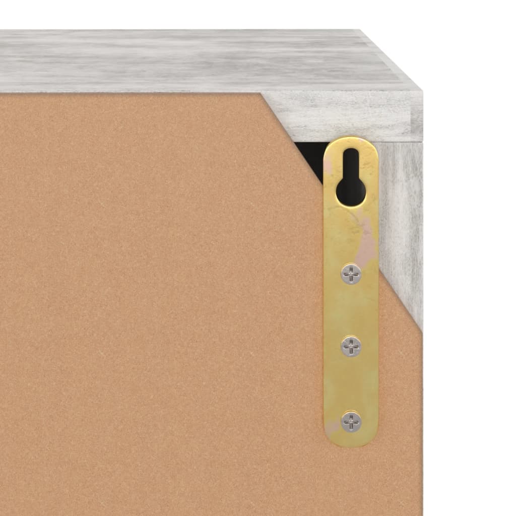 Meuble TV en Bois d'Ingénierie Effet Béton - 88,5 cm-Mon Meuble TV-9