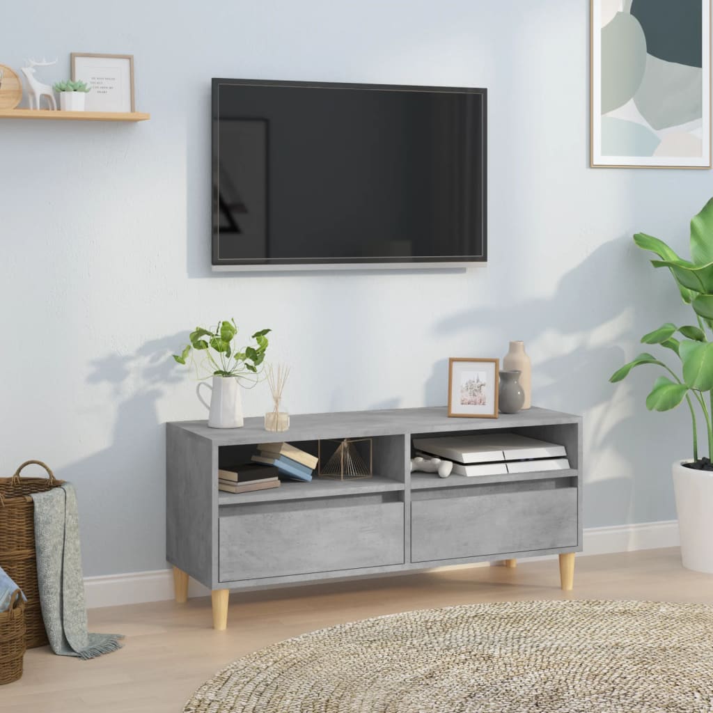 Meuble TV en Bois d'Ingénierie Gris Foncé - 150 cm-Mon Meuble TV-100 cm-1-34.5 cm-11