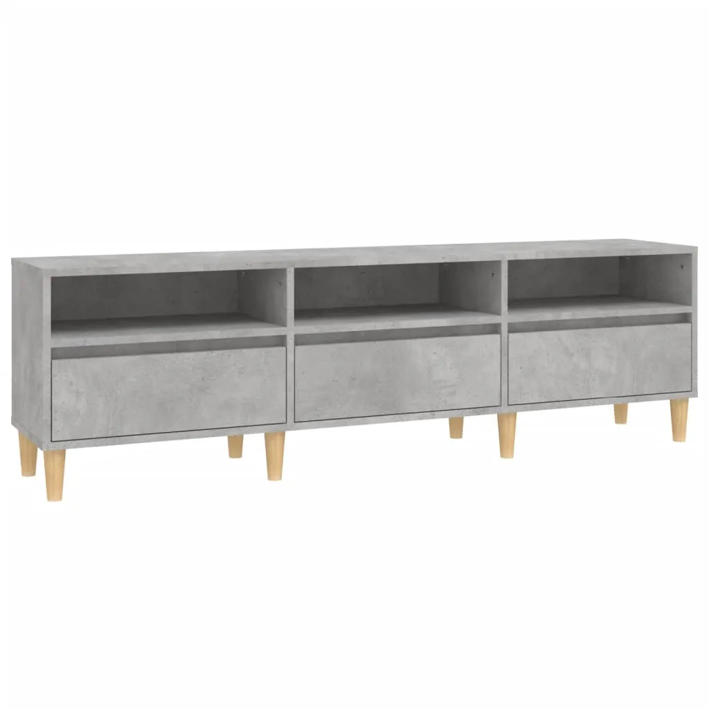 Meuble TV en Bois d'Ingénierie Gris Foncé - 150 cm-Mon Meuble TV-150 cm-1-30 cm-2
