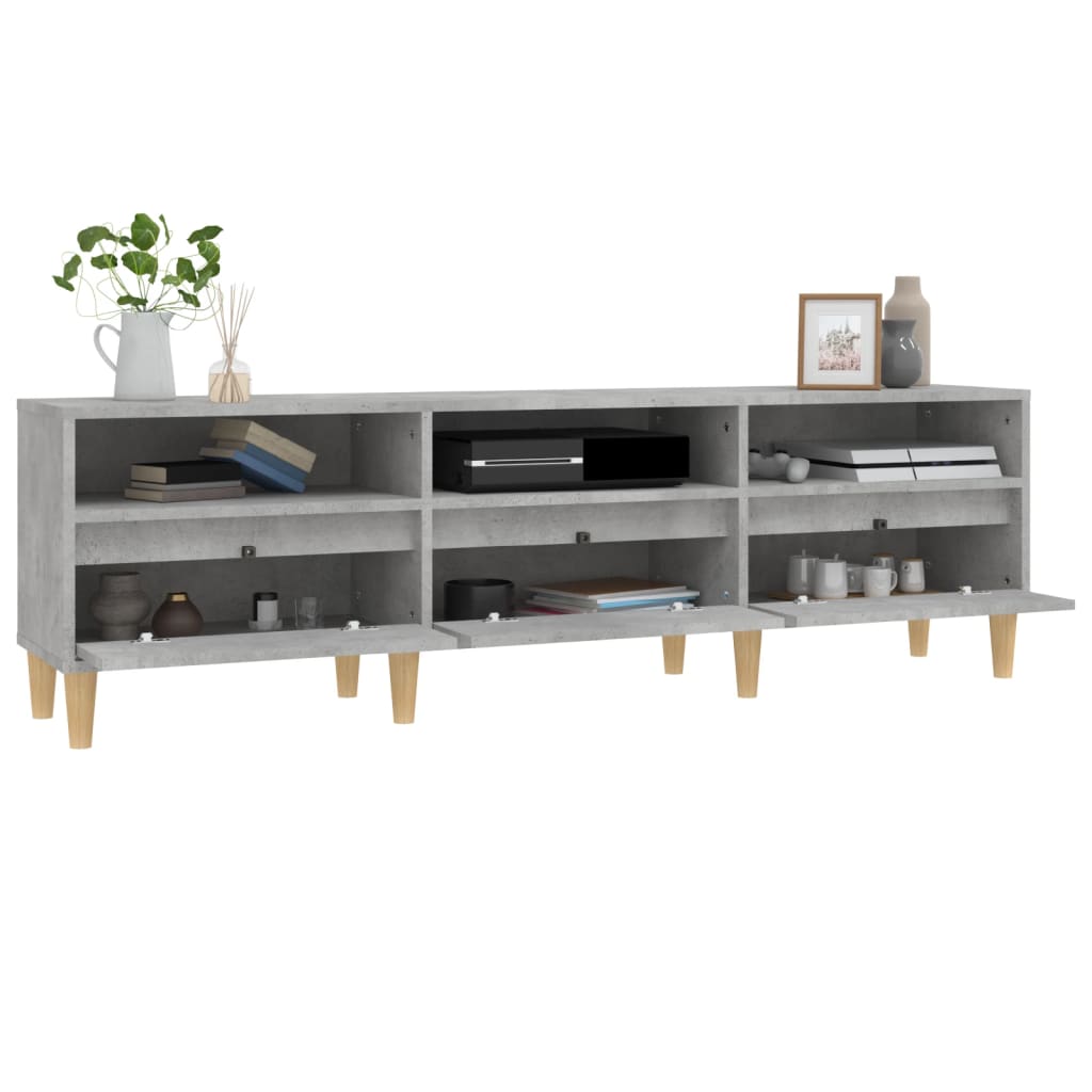 Meuble TV en Bois d'Ingénierie Gris Foncé - 150 cm-Mon Meuble TV-150 cm-1-30 cm-5