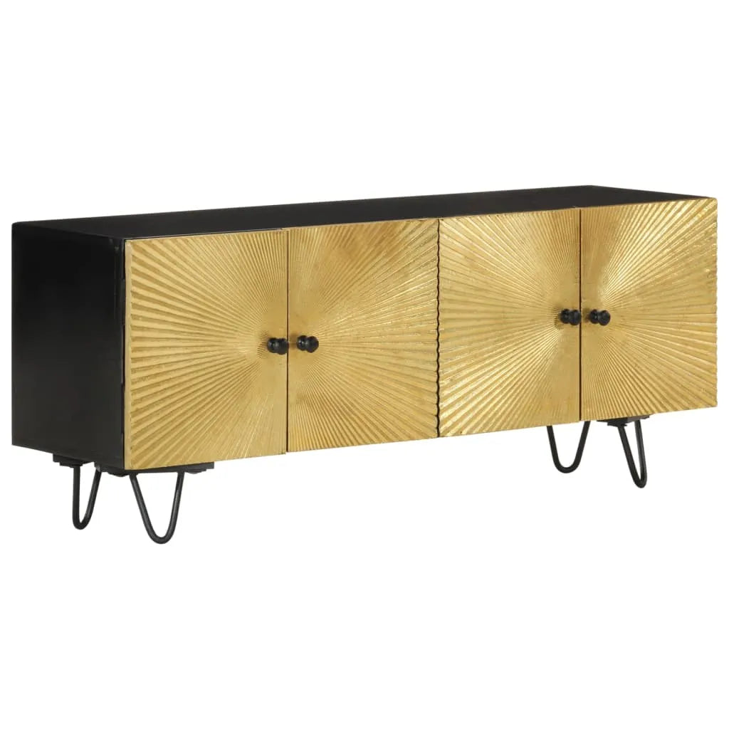 Meuble TV en Bois Doré et Manguier - 110 cm-Mon Meuble TV-1