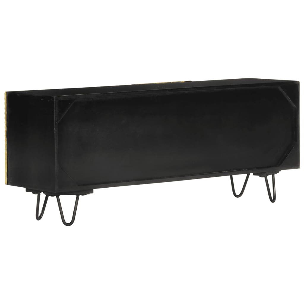 Meuble TV en Bois Doré et Manguier - 110 cm-Mon Meuble TV-3