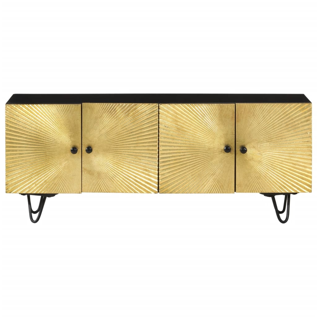 Meuble TV en Bois Doré et Manguier - 110 cm-Mon Meuble TV-4