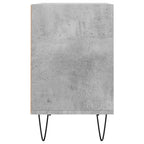 Meuble TV en Bois Effet Béton et Pieds Noirs - 70 cm-Mon Meuble TV-Gris béton-1-5