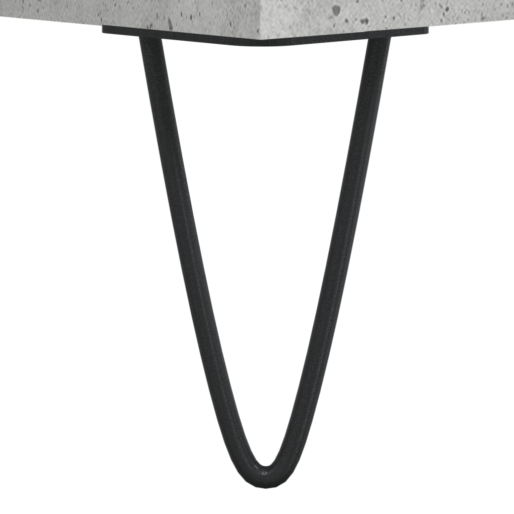 Meuble TV en Bois Effet Béton et Pieds Noirs - 70 cm-Mon Meuble TV-Gris béton-1-7