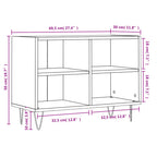Meuble TV en Bois Effet Béton et Pieds Noirs - 70 cm-Mon Meuble TV-Gris béton-1-9