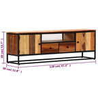 Meuble TV en Bois et Acier - 120 cm-Mon Meuble TV-11