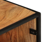 Meuble TV en Bois et Fer - 110 cm-Mon Meuble TV-Marron foncé-1-5