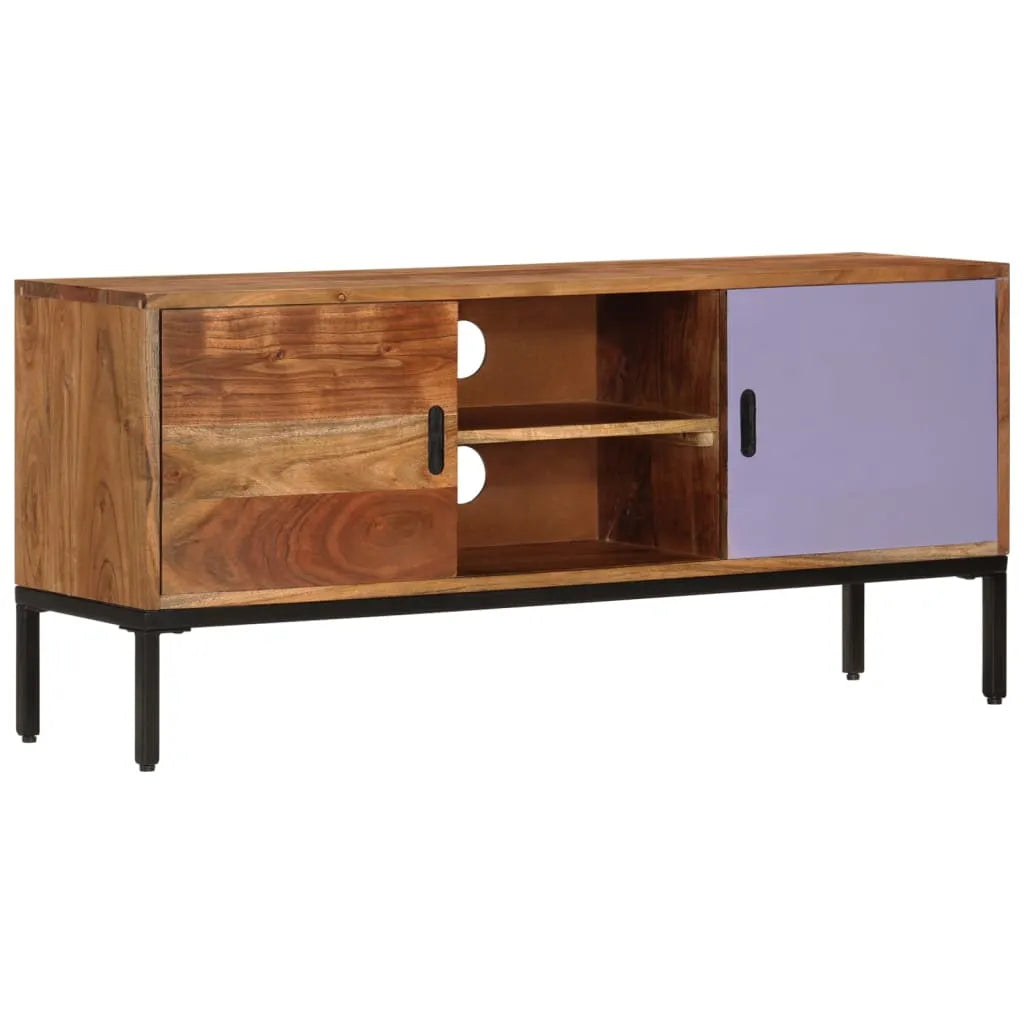 Meuble TV en Bois et Fer Forgé - 110 cm-Mon Meuble TV-1