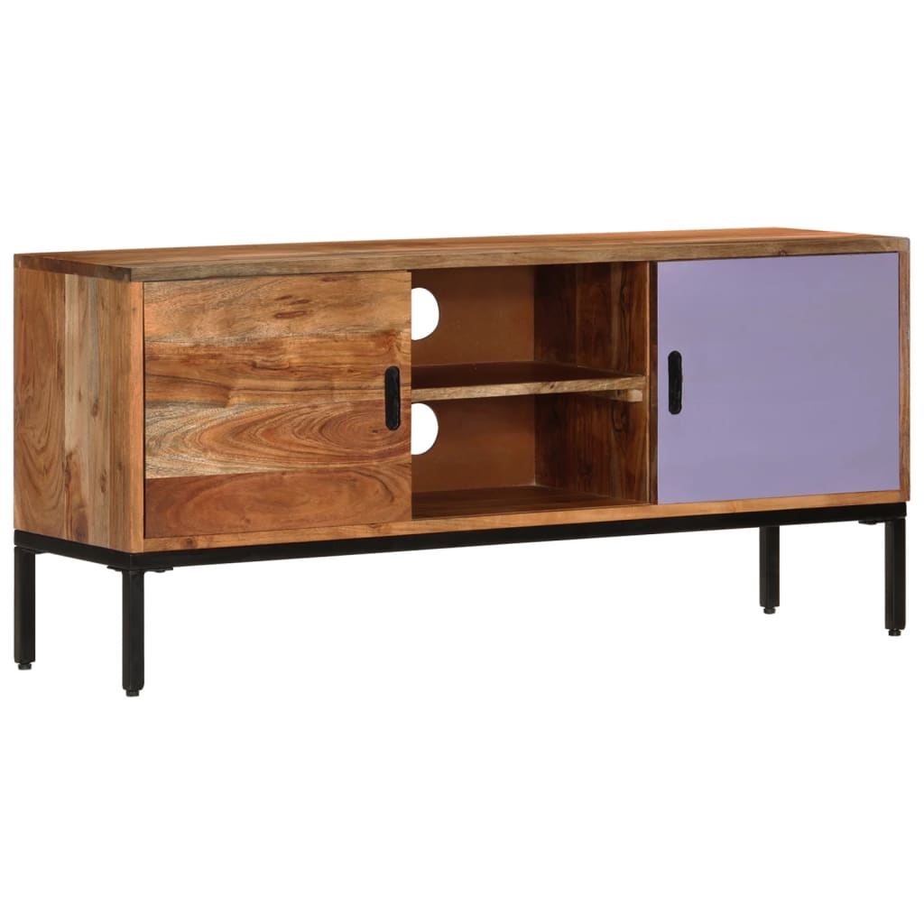 Meuble TV en Bois et Fer Forgé - 110 cm-Mon Meuble TV-10