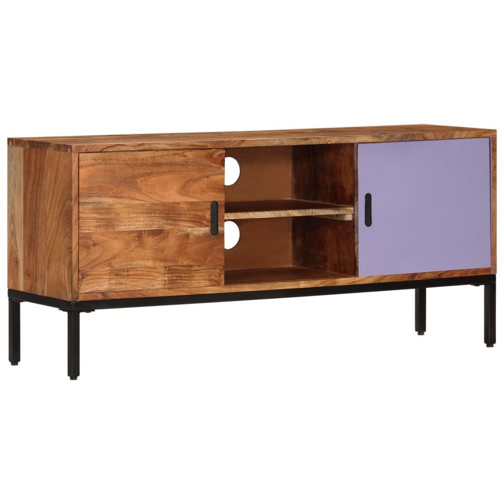 Meuble TV en Bois et Fer Forgé - 110 cm-Mon Meuble TV-12