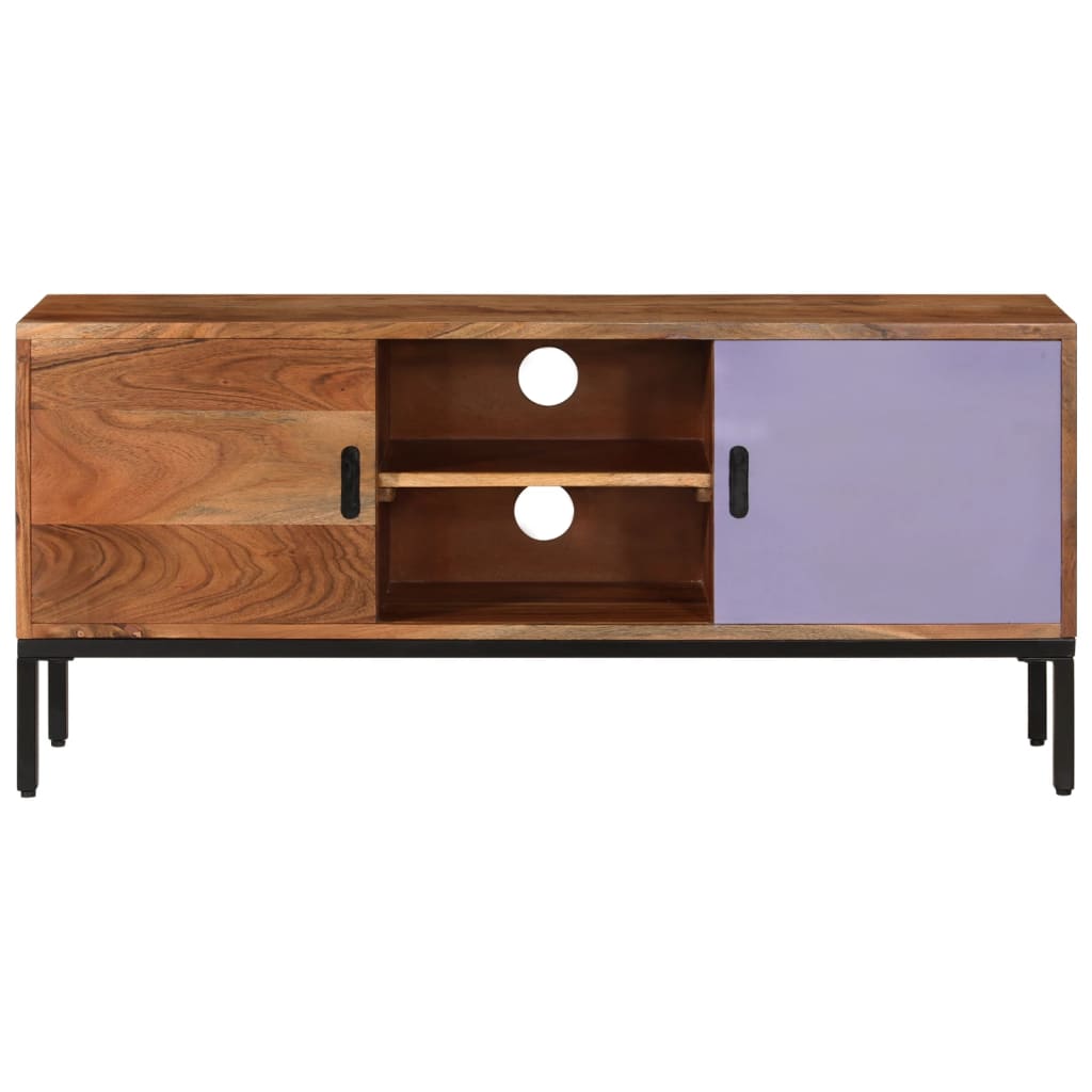 Meuble TV en Bois et Fer Forgé - 110 cm-Mon Meuble TV-4