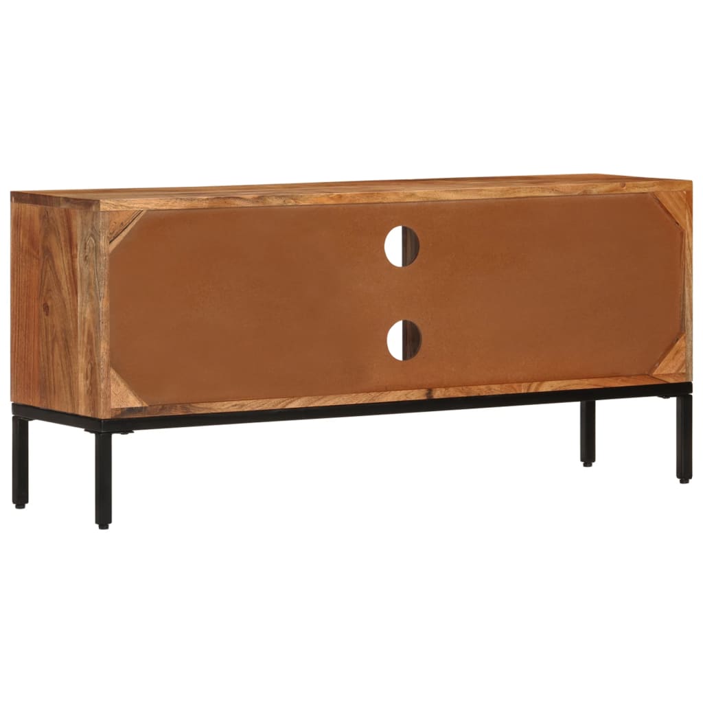 Meuble TV en Bois et Fer Forgé - 110 cm-Mon Meuble TV-5