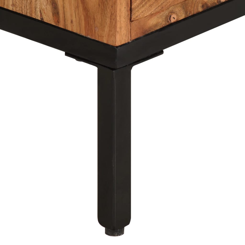 Meuble TV en Bois et Fer Forgé - 110 cm-Mon Meuble TV-7
