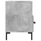 Meuble TV en Bois et Fer Noir Effet Béton - 80 cm-Mon Meuble TV-Chêne fumé-1-7