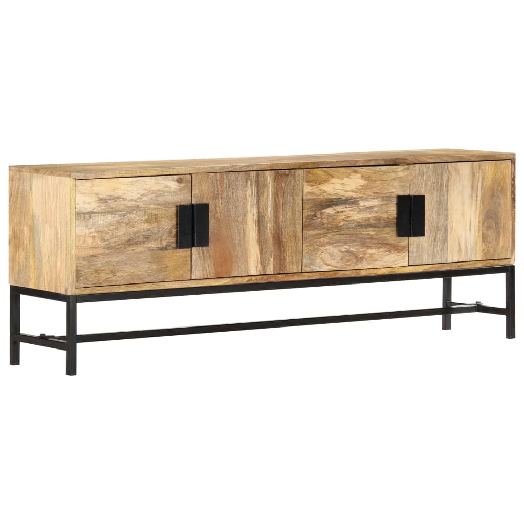 Meuble TV en Bois et Métal Noir - 140 cm-Mon Meuble TV-10