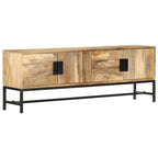 Meuble TV en Bois et Métal Noir - 140 cm-Mon Meuble TV-10