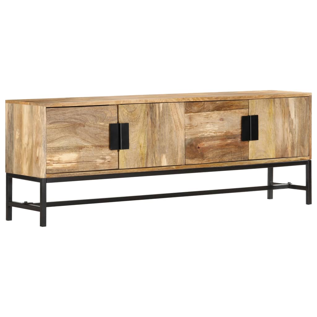 Meuble TV en Bois et Métal Noir - 140 cm-Mon Meuble TV-11
