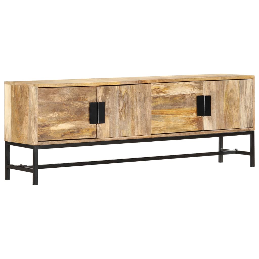 Meuble TV en Bois et Métal Noir - 140 cm-Mon Meuble TV-12