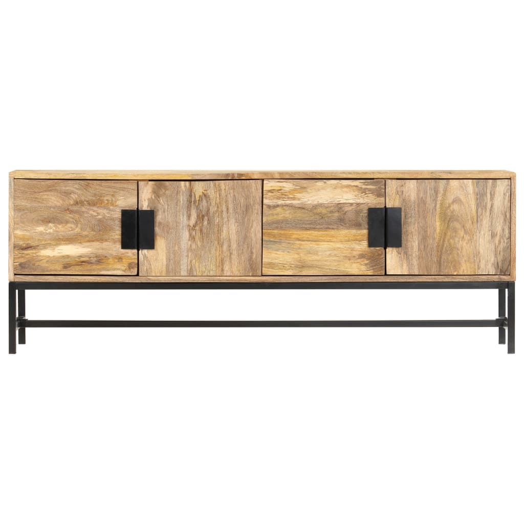 Meuble TV en Bois et Métal Noir - 140 cm-Mon Meuble TV-2