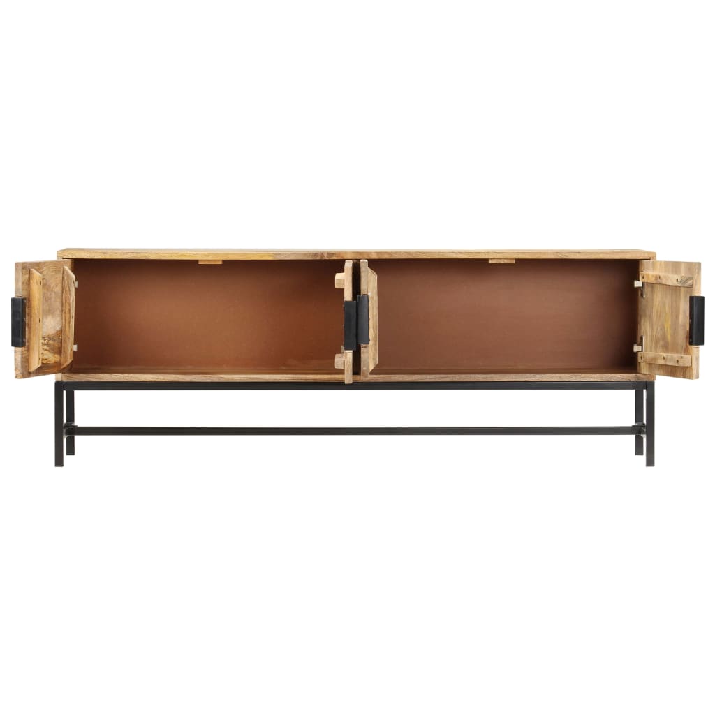 Meuble TV en Bois et Métal Noir - 140 cm-Mon Meuble TV-3