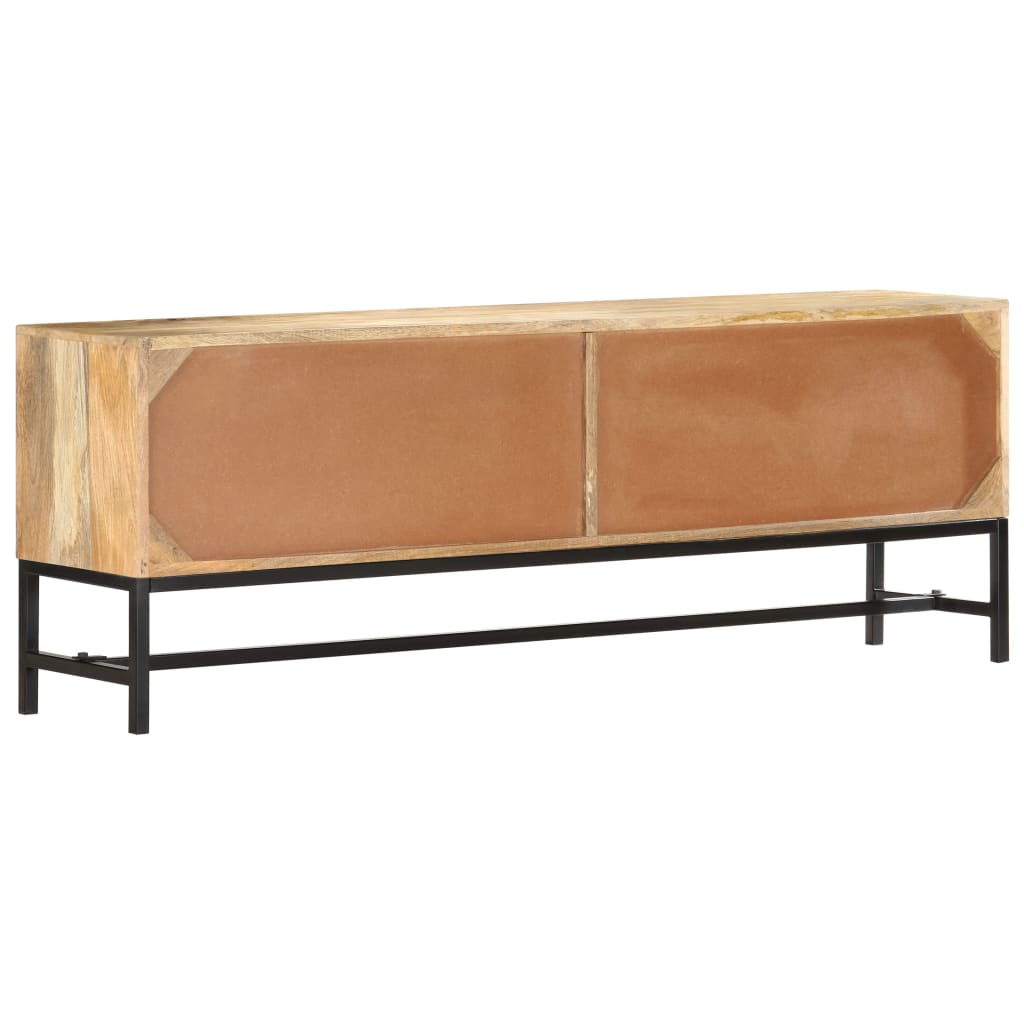 Meuble TV en Bois et Métal Noir - 140 cm-Mon Meuble TV-4