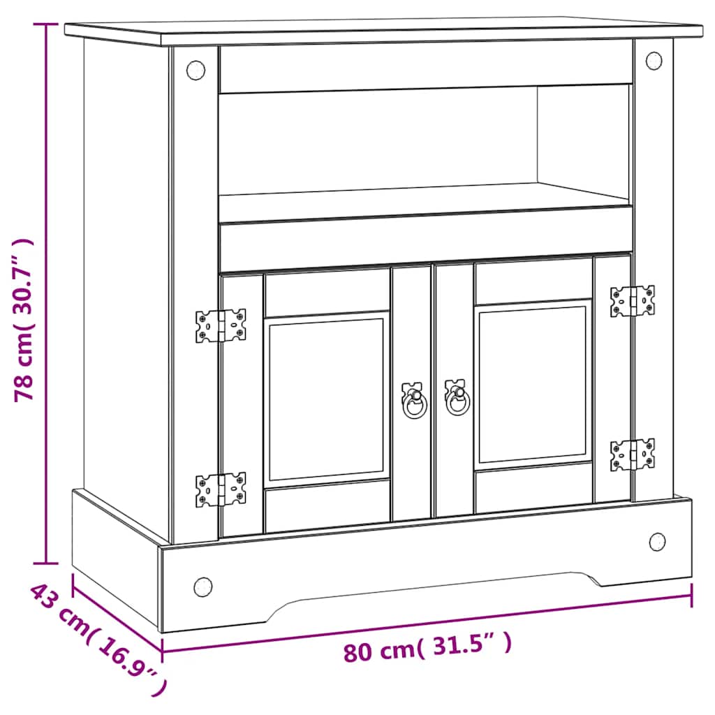Meuble TV en Bois et Métal Noir - 80 cm-Mon Meuble TV-10
