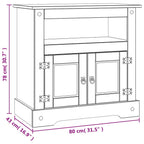 Meuble TV en Bois et Métal Noir - 80 cm-Mon Meuble TV-10