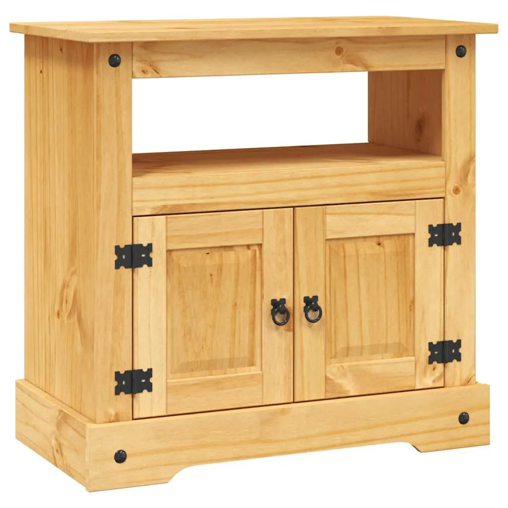 Meuble TV en Bois et Métal Noir - 80 cm-Mon Meuble TV-2
