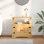 Meuble TV en Bois et Métal Noir - 80 cm-Mon Meuble TV-3