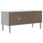 Meuble TV en Bois et Rotin Blanc - 106 cm-Mon Meuble TV-Marron-1-8